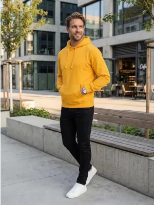 Pánska mikina ALTISPORT NoPrint NP/ALM679NJ GOLD YELLOW