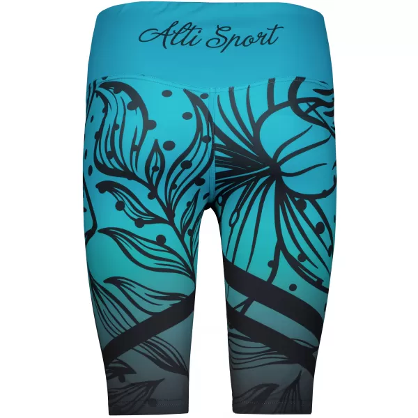  Dámske funkčné legíny nad kolená premium ALTISPORT VOJ/ALW045LEG02 EMERALD/ČIERNA 