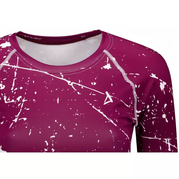  Dámsky funkčný crop top s dlhým rukávom premium ALTISPORT VOJ/ALW034TR04 FUCHSIOVÁ 