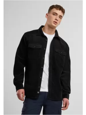 Pánska košeľa Brandit Corduroy Classic BD4035 čierna