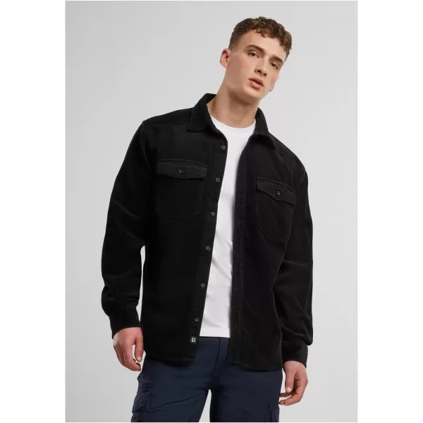  Pánska košeľa Brandit Corduroy Classic BD4035 čierna 