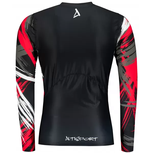 Pánské funkční kompresní tričko premium ALTISPORT VOJ/ALM039TR03 ČERNOČERVENÁ 
