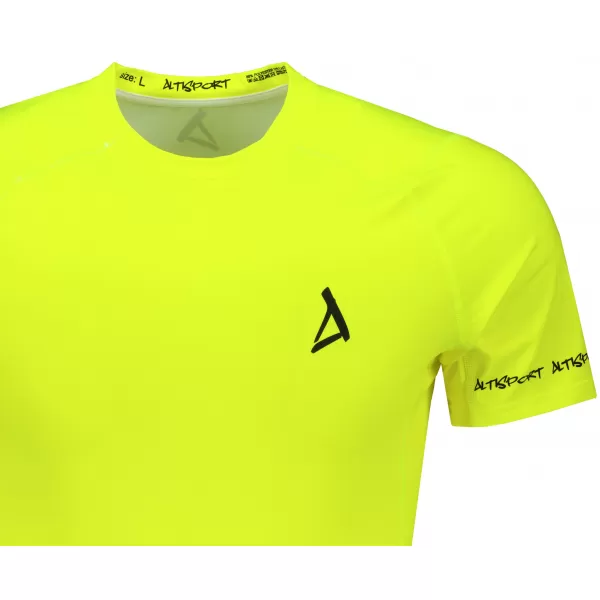  Pánske funkčné kompresné tričko s krátkym rukávom premium ALTISPORT VOJ/ALM000TR04 NEON YELLOW 