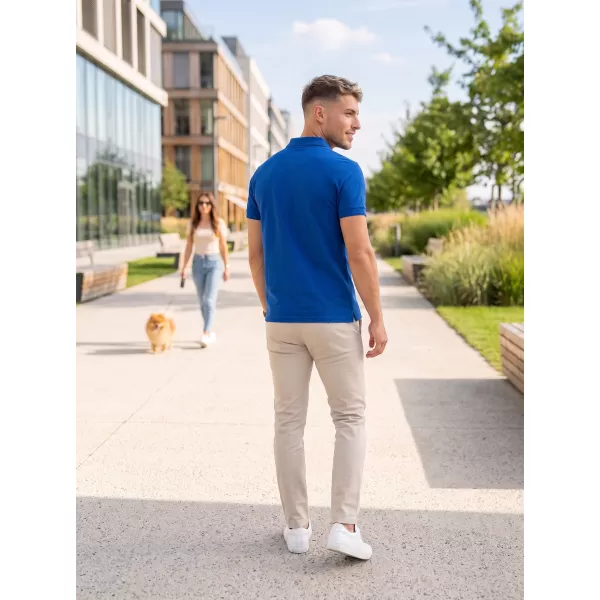  Pánske tričko s golierom ALTISPORT NoPrint NP/ALM302 KRÁĽOVSKÁ modrá 