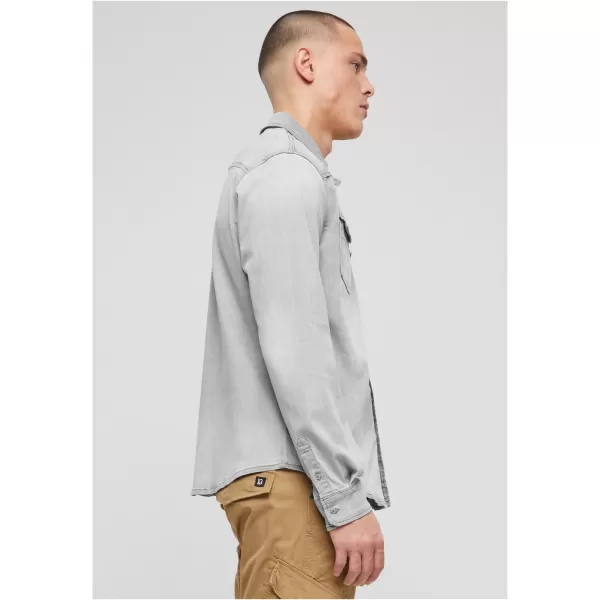  Pánska košeľa Brandit Riley Denim BD4020 GRAY 