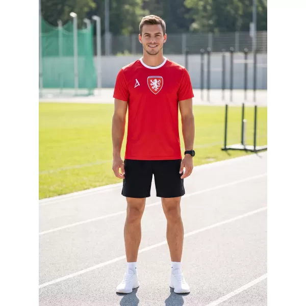  Pánske funkčné prémiové tričko ALTISPORT VOJ/ALM040TR01 ČERVENÁ 