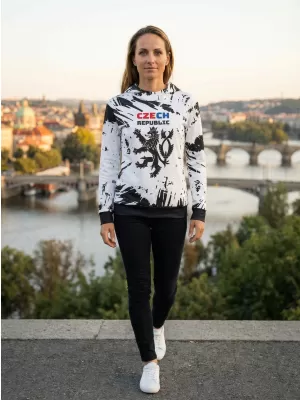 Dámska funkčná mikina premium ALTISPORT VOJ/ALW036MI01 ABSTRAKCIA biela