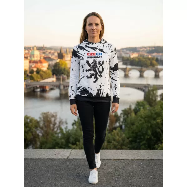  Dámska funkčná mikina premium ALTISPORT VOJ/ALW036MI01 ABSTRAKCIA biela 