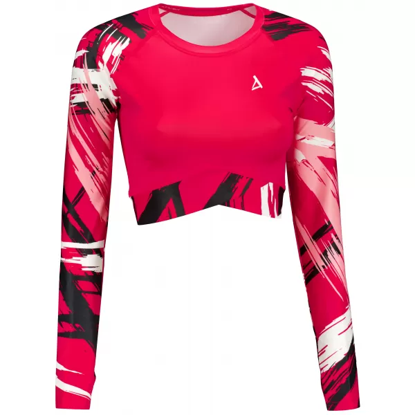  Dámsky prémiový funkčný crop top s dlhým rukávom ALTISPORT VOJ/ALW039TR04 VIVA PURPUROVÁ 