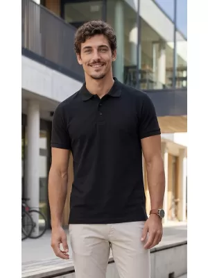 Pánske tričko s golierom ALTISPORT NoPrint NP/ALM302 EBONY GRAY