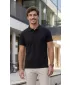 Pánske tričko s golierom ALTISPORT NoPrint NP/ALM302 EBONY GRAY