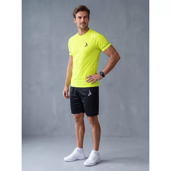  Pánske funkčné kompresné tričko s krátkym rukávom premium ALTISPORT VOJ/ALM000TR04 NEON YELLOW 