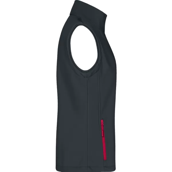  Dámska softshellová vesta ALTISPORT NoPrint NP/ALW7211NJ IRON GREY/RED 