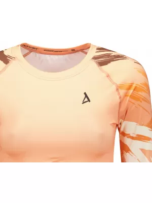 Dámsky prémiový funkčný crop top s dlhým rukávom ALTISPORT VOJ/ALW039TR04 ORANŽOVÁ