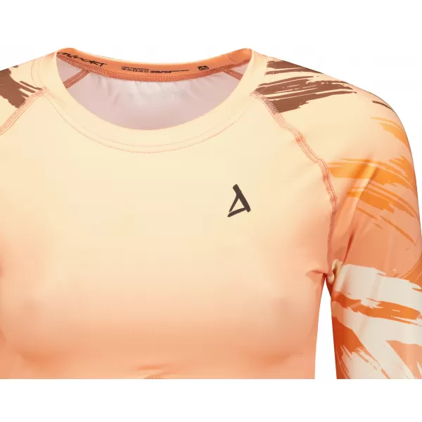  Dámsky prémiový funkčný crop top s dlhým rukávom ALTISPORT VOJ/ALW039TR04 ORANŽOVÁ 