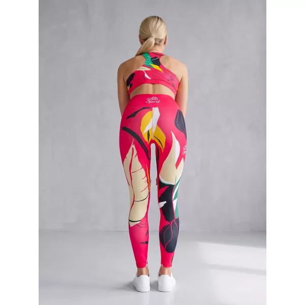  Dámske dlhé funkčné legíny premium ALTISPORT VOJ/ALW042LEG01 ružová 