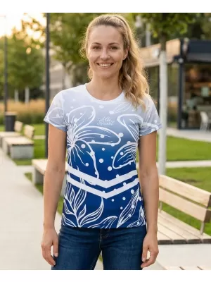 Dámske funkčné tričko premium ALTISPORT VOJ/ALW045TR01 NÁMORNÁ MODRÁ/BIELA