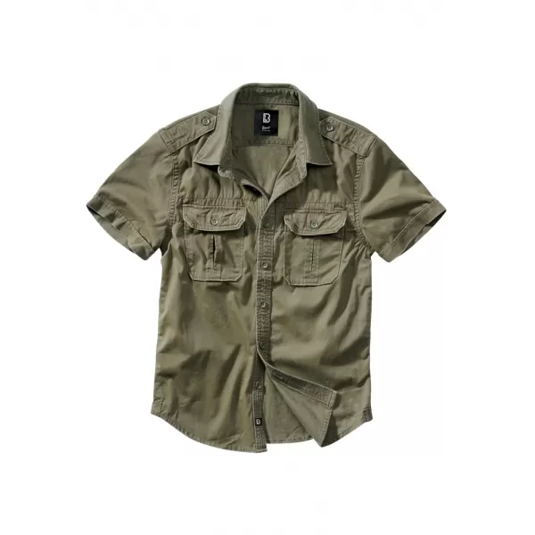  Pánska košeľa BRANDIT VINTAGE BD4024 OLIVOVÝ 