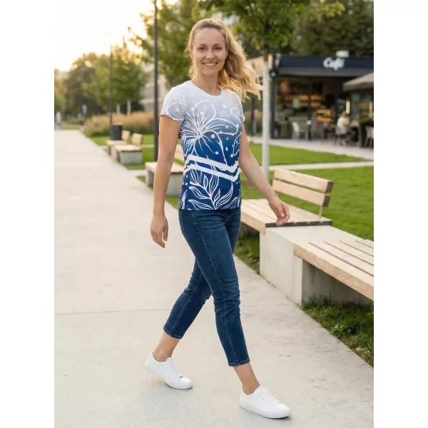  Dámske funkčné tričko premium ALTISPORT VOJ/ALW045TR01 NÁMORNÁ MODRÁ/BIELA 