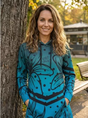 Dámska funkčná mikina premium ALTISPORT VOJ/ALW045MI03 EMERALD/ČIERNA