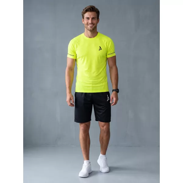  Pánske funkčné kompresné tričko s krátkym rukávom premium ALTISPORT VOJ/ALM000TR04 NEON YELLOW 