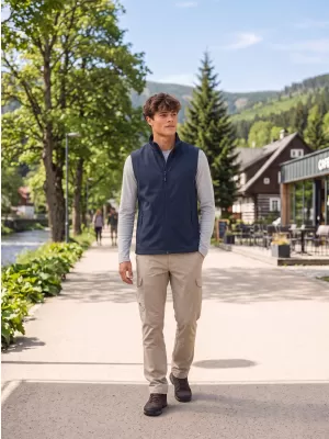 Pánska softshellová vesta ALTISPORT NoPrint NP/ALM8211NJ NAVY/NAVY