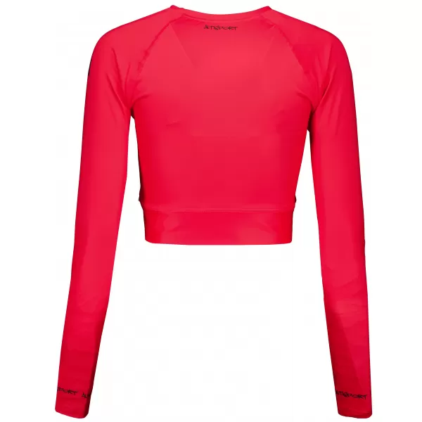  Dámsky prémiový funkčný crop top s dlhým rukávom ALTISPORT VOJ/ALW000TR04 ČERVENÁ 