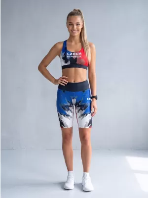Dámske prémiové funkčné legíny nad kolená ALTISPORT VOJ/ALW036LEG02 PRUHY