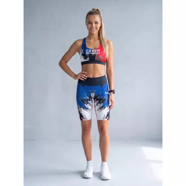  Dámske prémiové funkčné legíny nad kolená ALTISPORT VOJ/ALW036LEG02 PRUHY 
