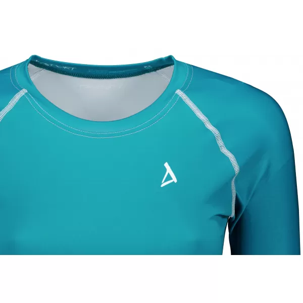 Dámsky prémiový funkčný crop top s dlhým rukávom ALTISPORT VOJ/ALW000TR04 PETROLEJ 
