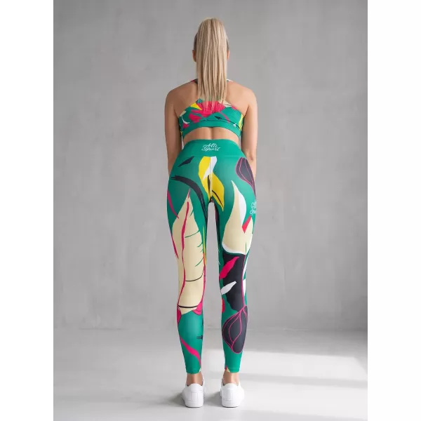  Dámske dlhé funkčné legíny premium ALTISPORT VOJ/ALW042LEG01 zelená 