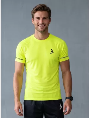 Pánske funkčné kompresné tričko s krátkym rukávom premium ALTISPORT VOJ/ALM000TR04 NEON YELLOW
