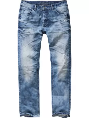 Pánske nohavice Brandit bude umývať BD1015 Blue Wased