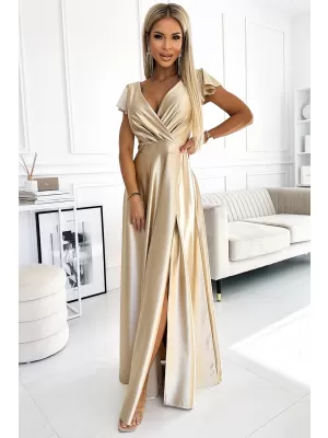 Dámske šaty NUMOCO CRYSTAL 411-7 béžová
