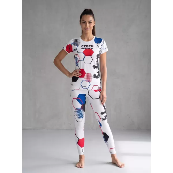  Dámske dlhé funkčné legíny premium ALTISPORT VOJ/ALW036LEG01 HEXA biela 
