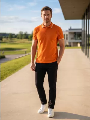 Pánske tričko s golierom ALTISPORT NoPrint NP/ALM912 oranžová