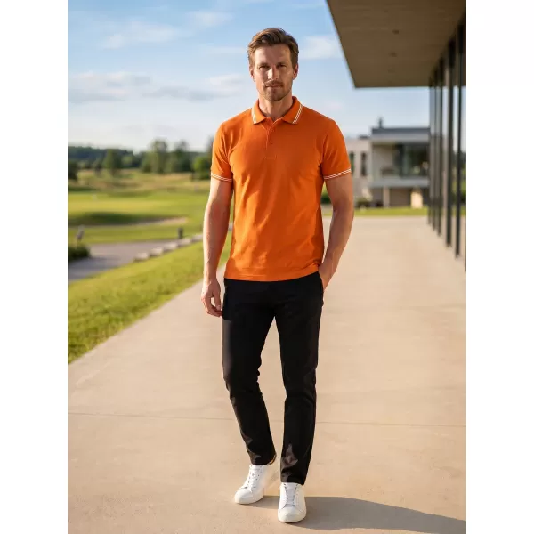  Pánske tričko s golierom ALTISPORT NoPrint NP/ALM912 oranžová 