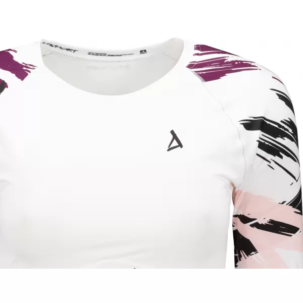  Dámsky prémiový funkčný crop top s dlhým rukávom ALTISPORT VOJ/ALW039TR04 BIELA 