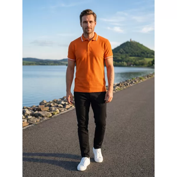  Pánske tričko s golierom ALTISPORT NoPrint NP/ALM912 oranžová 