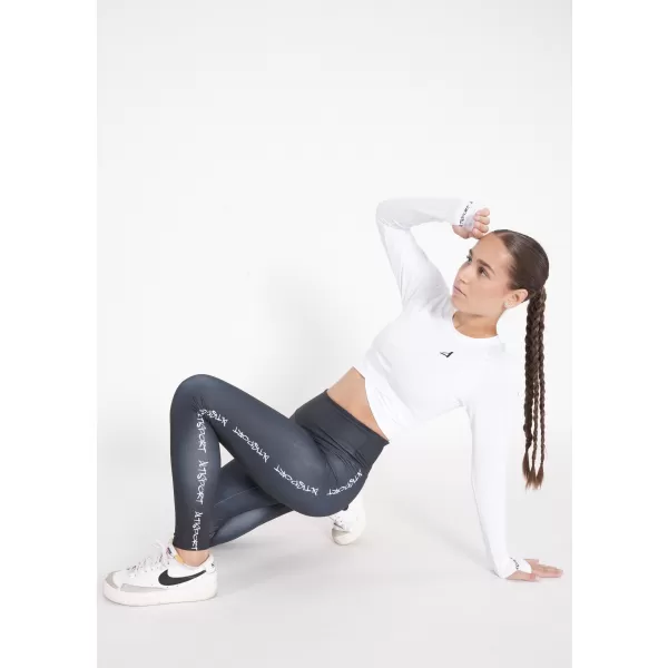  Dámsky prémiový funkčný crop top s dlhým rukávom ALTISPORT VOJ/ALW000TR04 BIELA 