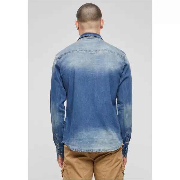  Pánska košeľa BRANDIT RILEY DENIM BD4020 BLUE WASHED 