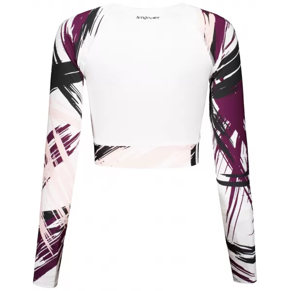  Dámsky prémiový funkčný crop top s dlhým rukávom ALTISPORT VOJ/ALW039TR04 BIELA 