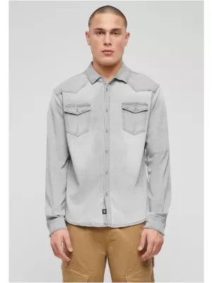 Pánska košeľa Brandit Riley Denim BD4020 GRAY