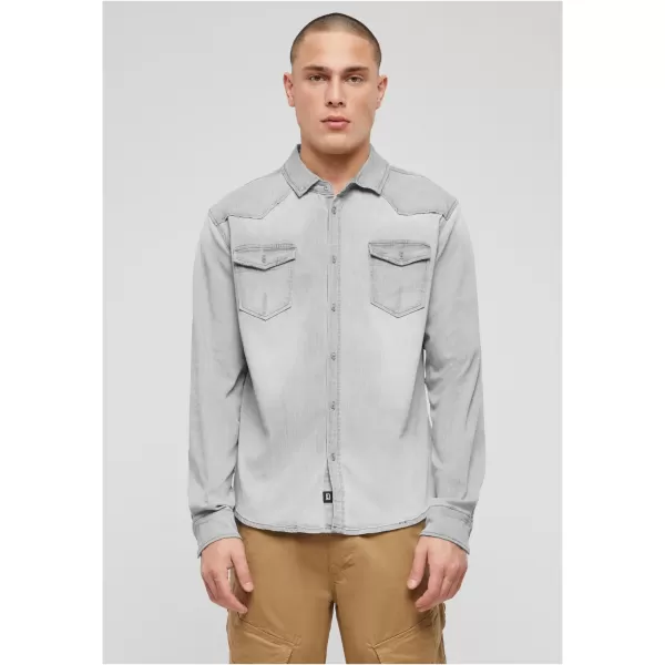  Pánska košeľa Brandit Riley Denim BD4020 GRAY 