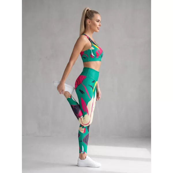  Dámske dlhé funkčné legíny premium ALTISPORT VOJ/ALW042LEG01 zelená 