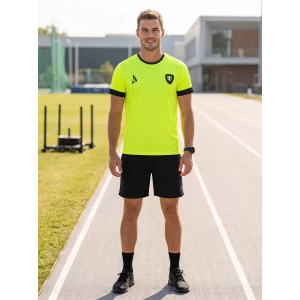  Pánske funkčné prémiové tričko ALTISPORT VOJ/ALM040TR01 NEÓNOVÁ ŽLTÁ 