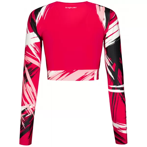  Dámsky prémiový funkčný crop top s dlhým rukávom ALTISPORT VOJ/ALW039TR04 VIVA PURPUROVÁ 