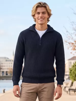 Pánska mikina Brazdit Marine Troyer BD5019 Navy