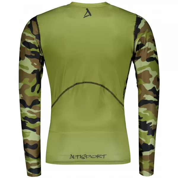  Prémiové pánske funkčné kompresné tričko ALTISPORT VOJ/ALM038TR03 ZELENÁ/KHAKI 