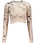 Dámsky funkčný crop top s dlhým rukávom premium ALTISPORT VOJ/ALW034TR04 hnedá